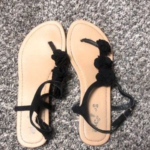 Rue 21 Black Sandals With Strap